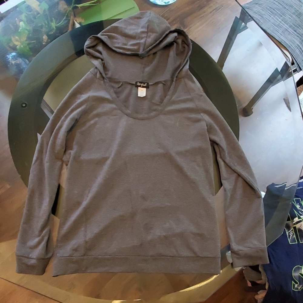 Blue sweat shirt